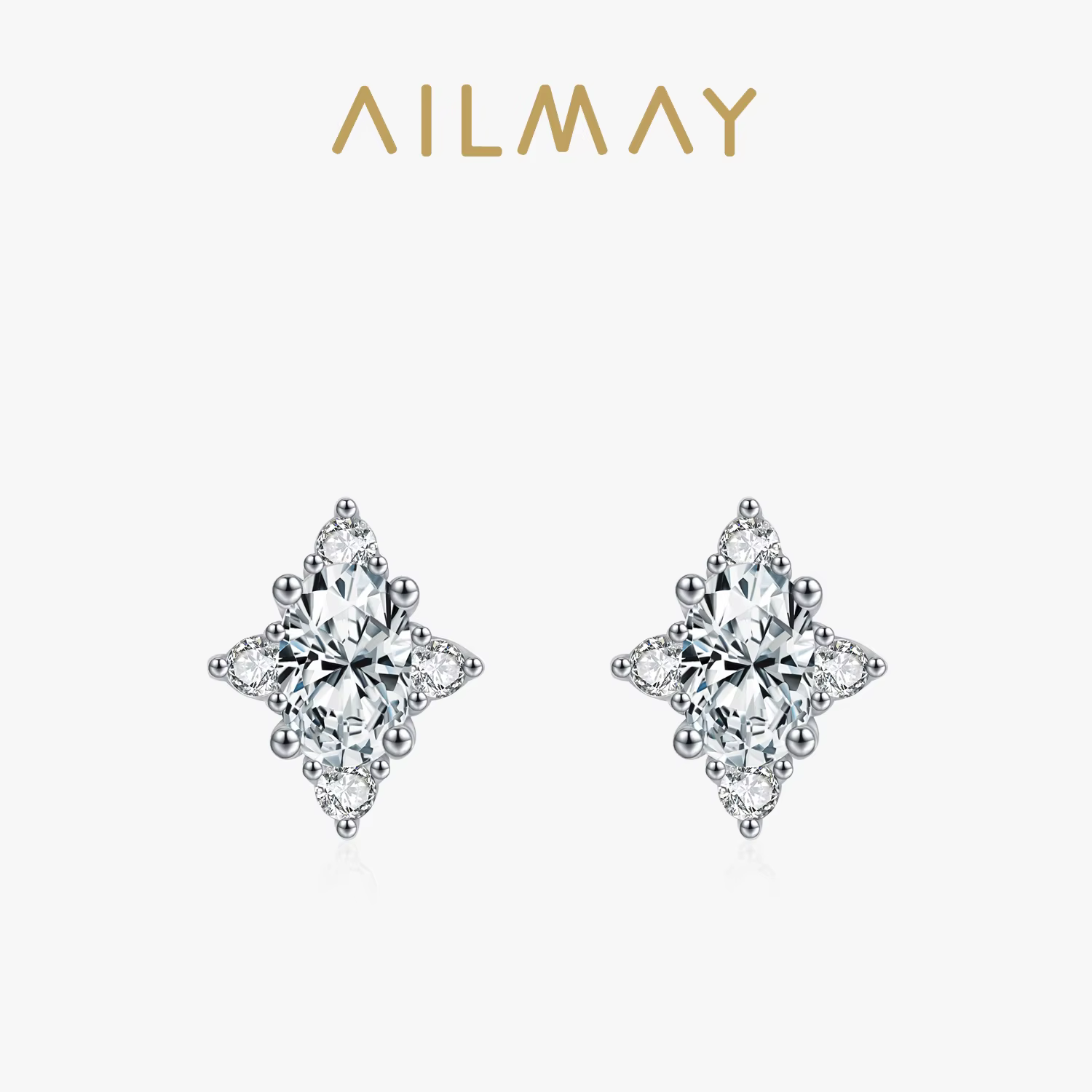 Boucles d'oreilles Ailmay Exquisite Shining Star pour femmes, bijoux de fiançailles féminins tendanc