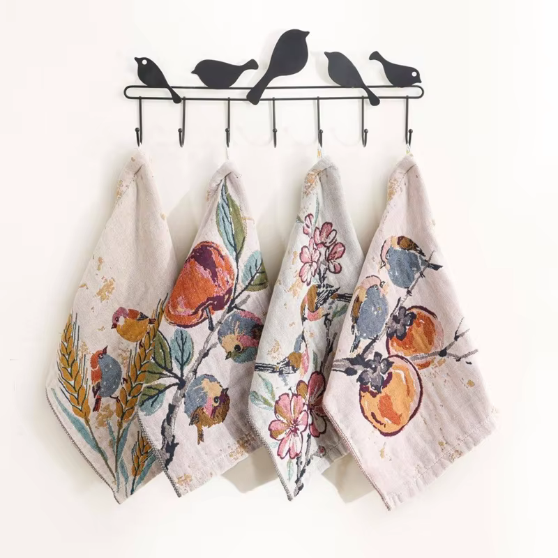 Serviette en gaze 100% coton 35x35cm, serviette absorbante à séchage rapide pour cuisine, salle de b