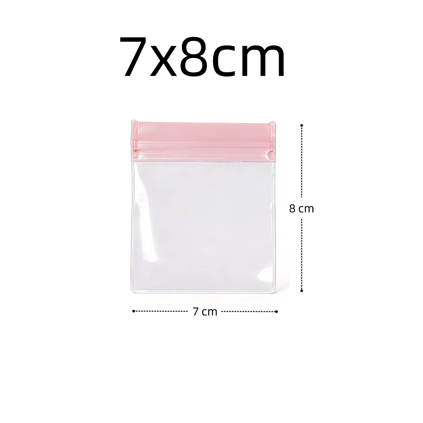 Pochette de rangement en plastique EVA transparente avec fermeture éclair pour bijoux, bagues, colli