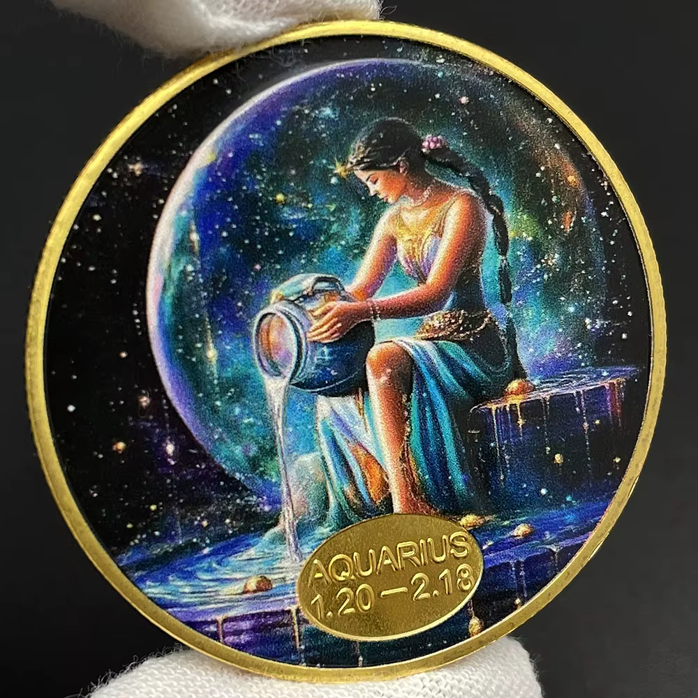 Leo Sagittaire Gémeaux Scorpion Constellation Pièce Étoile Signe Médaillon Mistique Astrologie Pièce