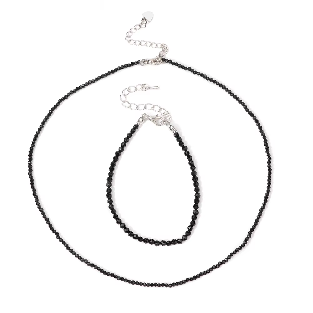 Ensemble de collier de perles de gravier turquoise pour hommes et femmes, bracelet en pierre naturel