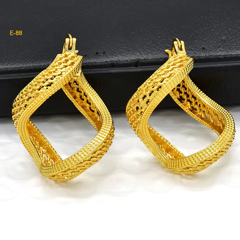 Boucles d'oreilles percées creuses plaquées or, mode Simple de dubaï, Piercings pour Cartilage, anne