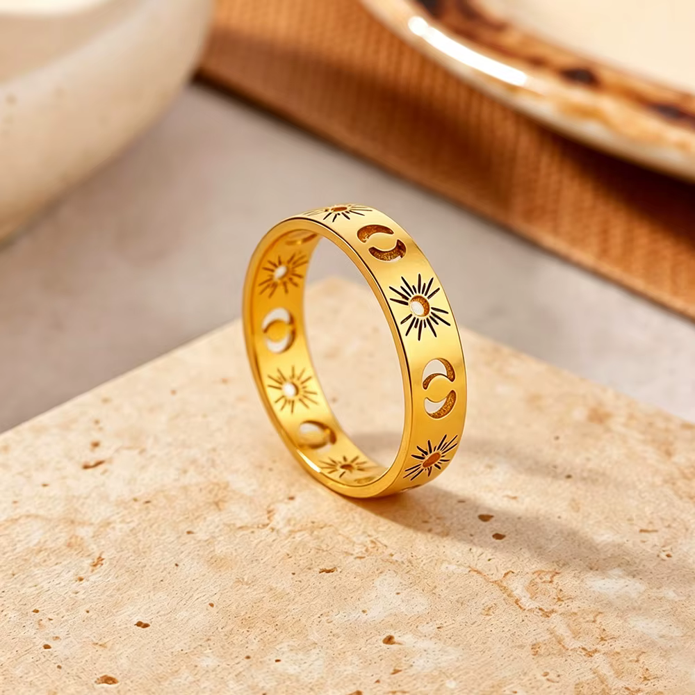 Élégantes bagues en zircon avec initiales pour femme, plaquées or 18 carats, bijoux fantaisie géomét