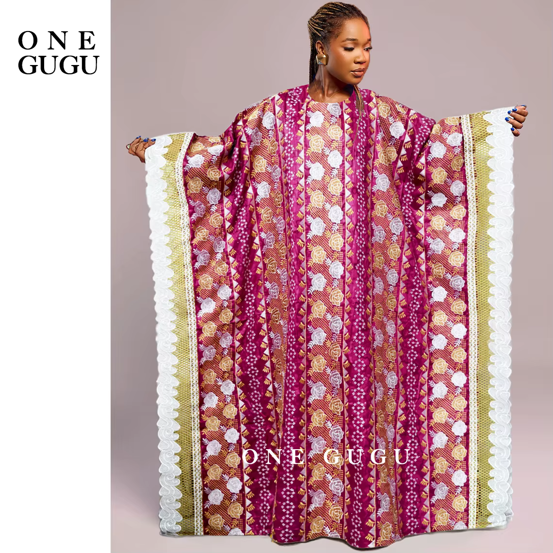Robe Boubou Dashiki Bazin Riche Nigérian Marron, Robe de Mariée Traditionnelle Africaine, Robe Ample