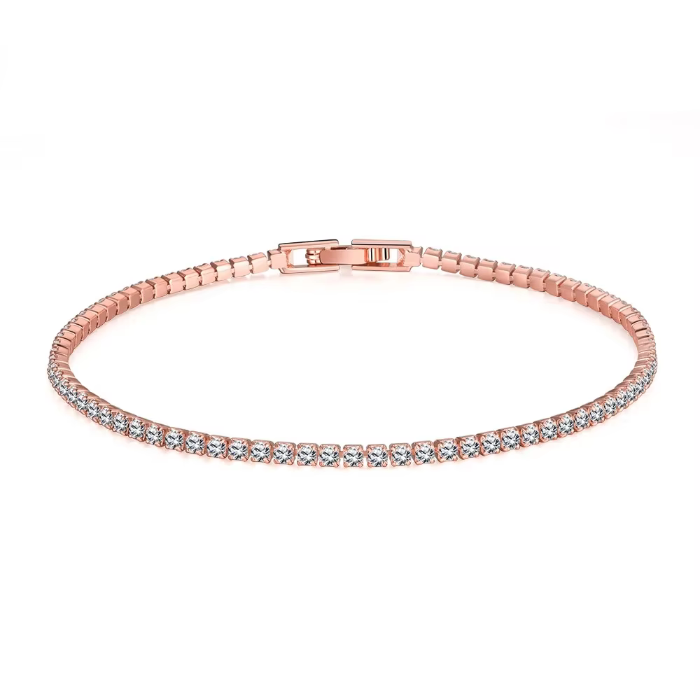 Bijoux en argent Sterling 925, Bracelet de Tennis de 16cm à 19cm, zircone de 2mm, cadeau d'anniversa