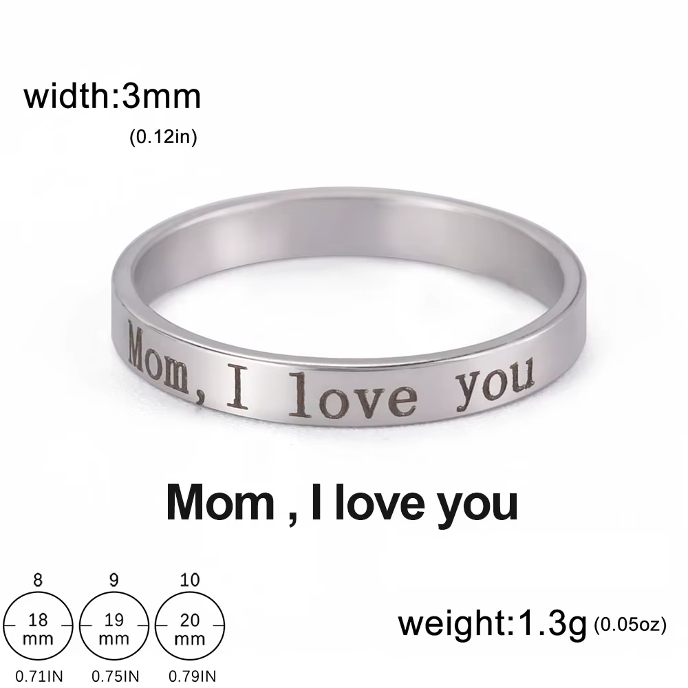 COOLSmen-Bague lettre I Love You pour femme, acier inoxydable, doigt d'encouragement, mode inspirant