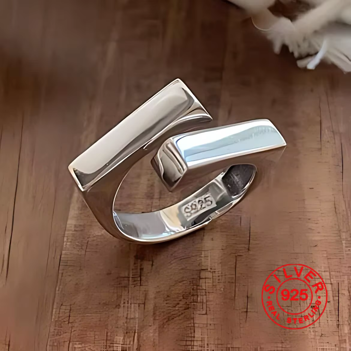 BF CLUB – bagues de câlin couleur argent pour femmes, mode géométrique faite à la main, irrégulière,