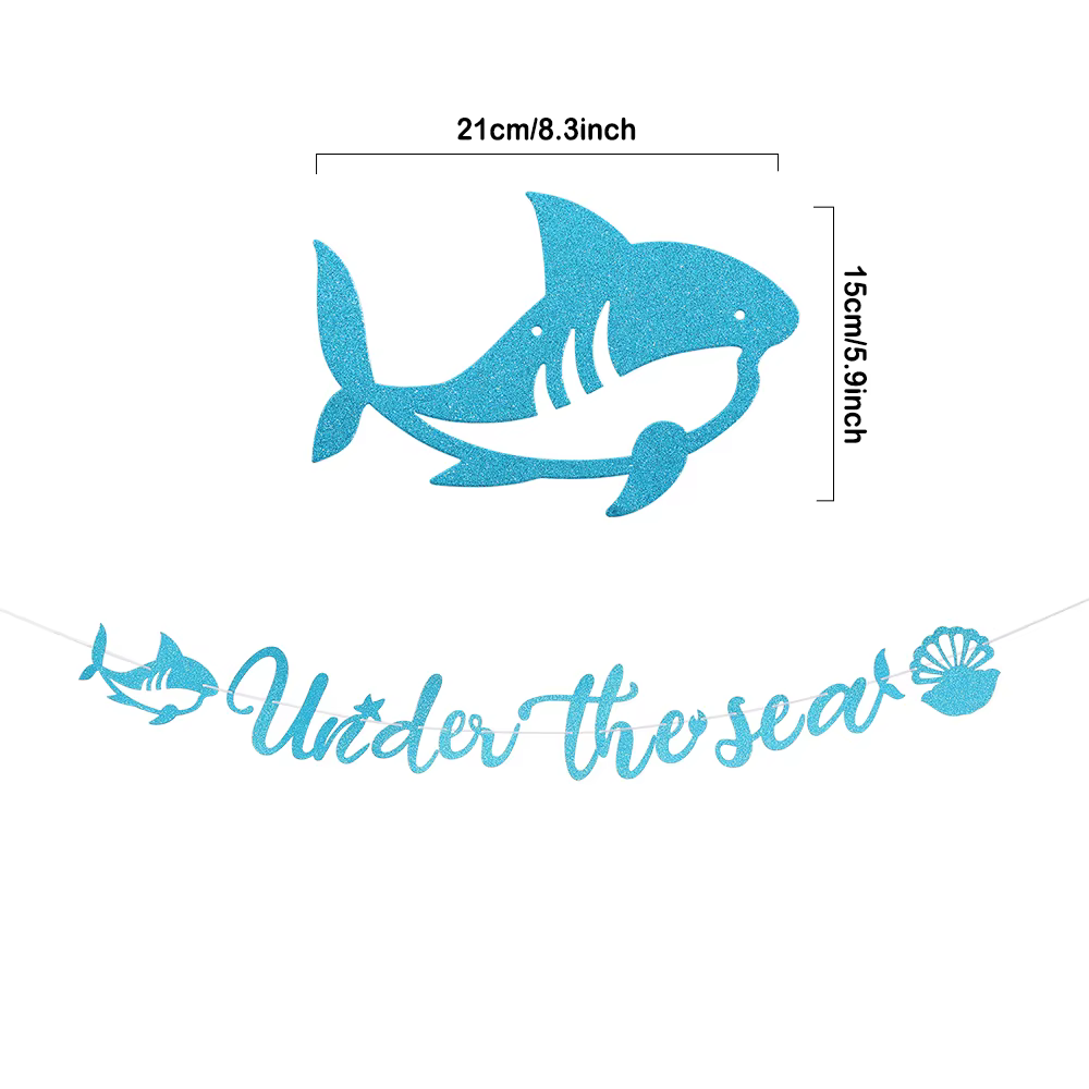 Thème océan «sous la mer», drapeau à tirer, coquille de crabe, pendentif en spirale, décoration de f