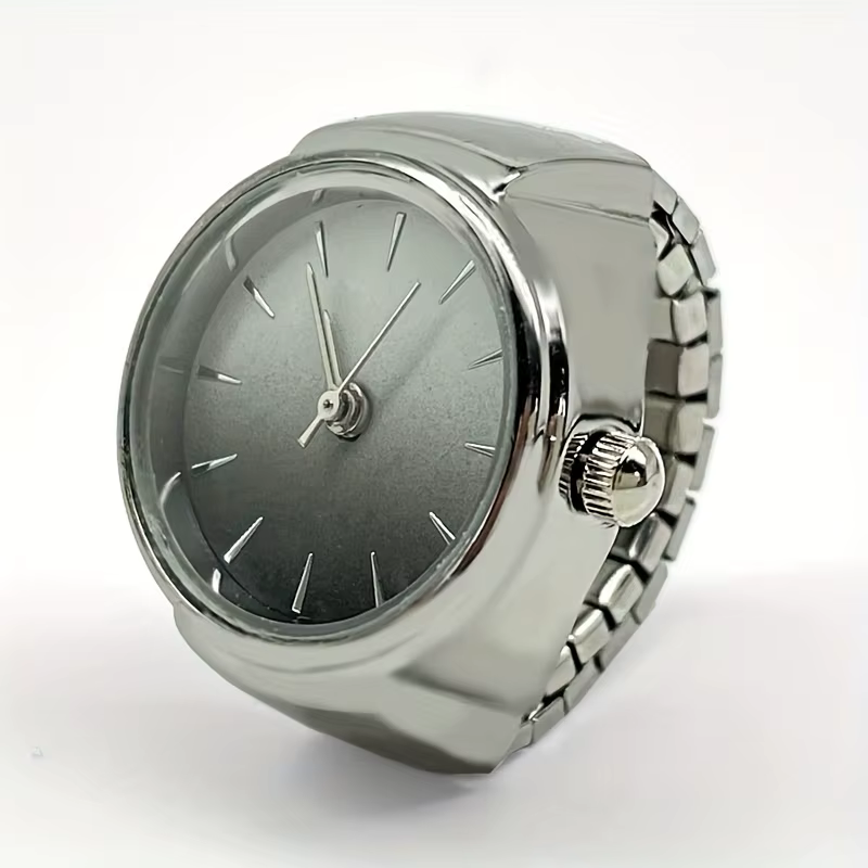 Montre annulaire avancée à vent frais, 1 pièce, petite et populaire, montre à doigt à pointeur rond
