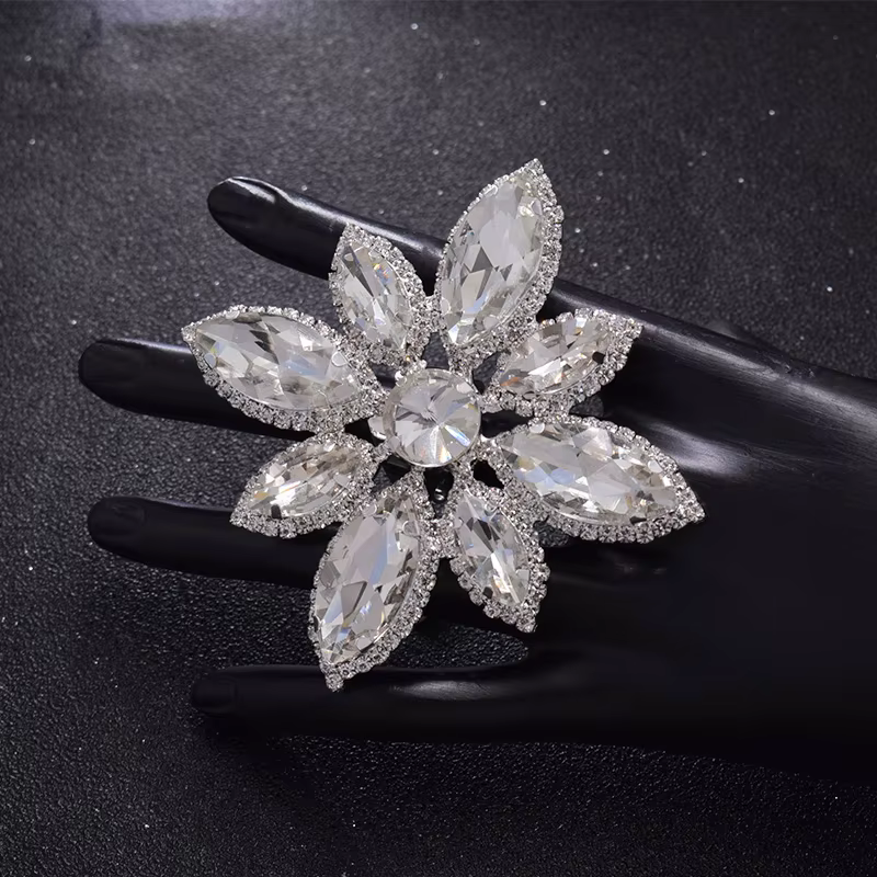 Bague fleur surdimensionnée avec biscuits pour femme, opale violette romantique, bague décorative po