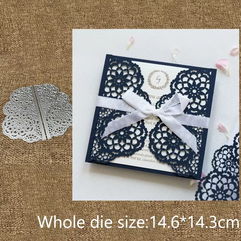 Nouveau design – Matrices de découpe en métal pour artisanat, pochoirs pour invitations de mariage,