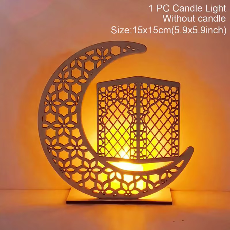 EID Mubarak pendentif en bois Ramadan décoration pour la maison islamique musulman fête décor EID ca