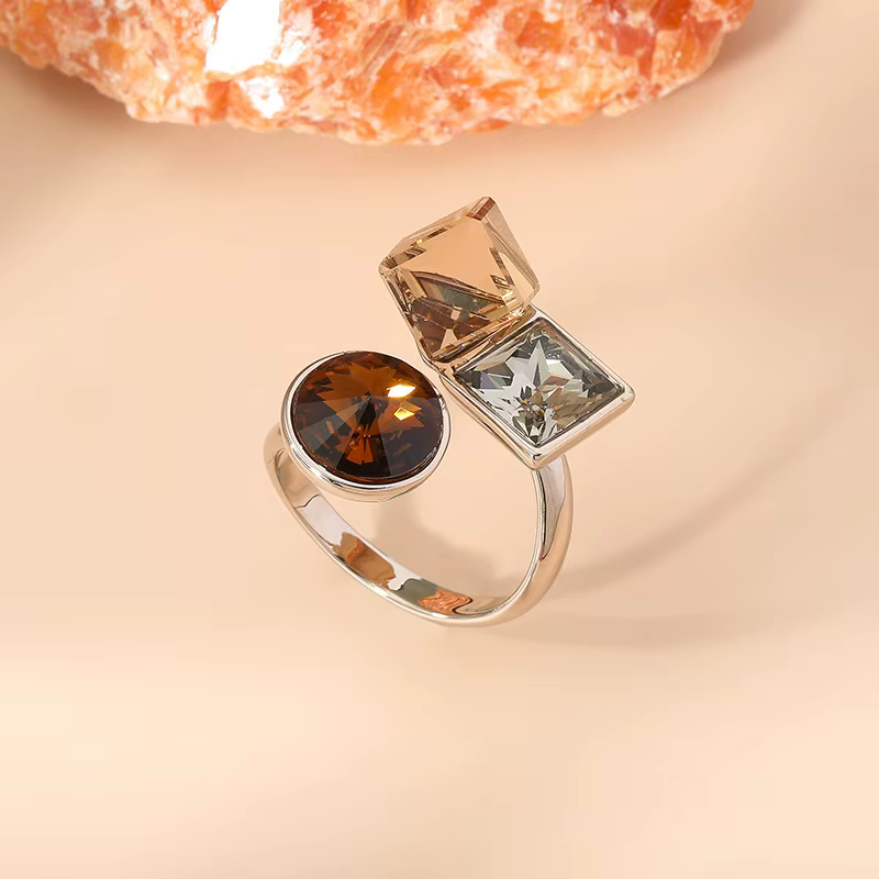 Bague rétro classique pour femme, bijoux indiens, matiques en cristal bohème, vintage, réglable, cad