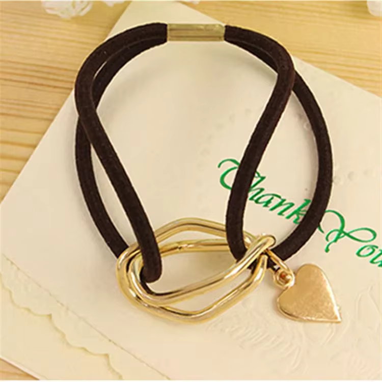 Nouveau Corde de tête géométrique anneau de cheveux fait à la main pendentif en alliage accessoires 