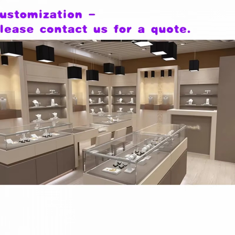 Conception de magasin de bijoux sur mesure, mobilier de boutique de bijoux, accessoires, vitrines, c