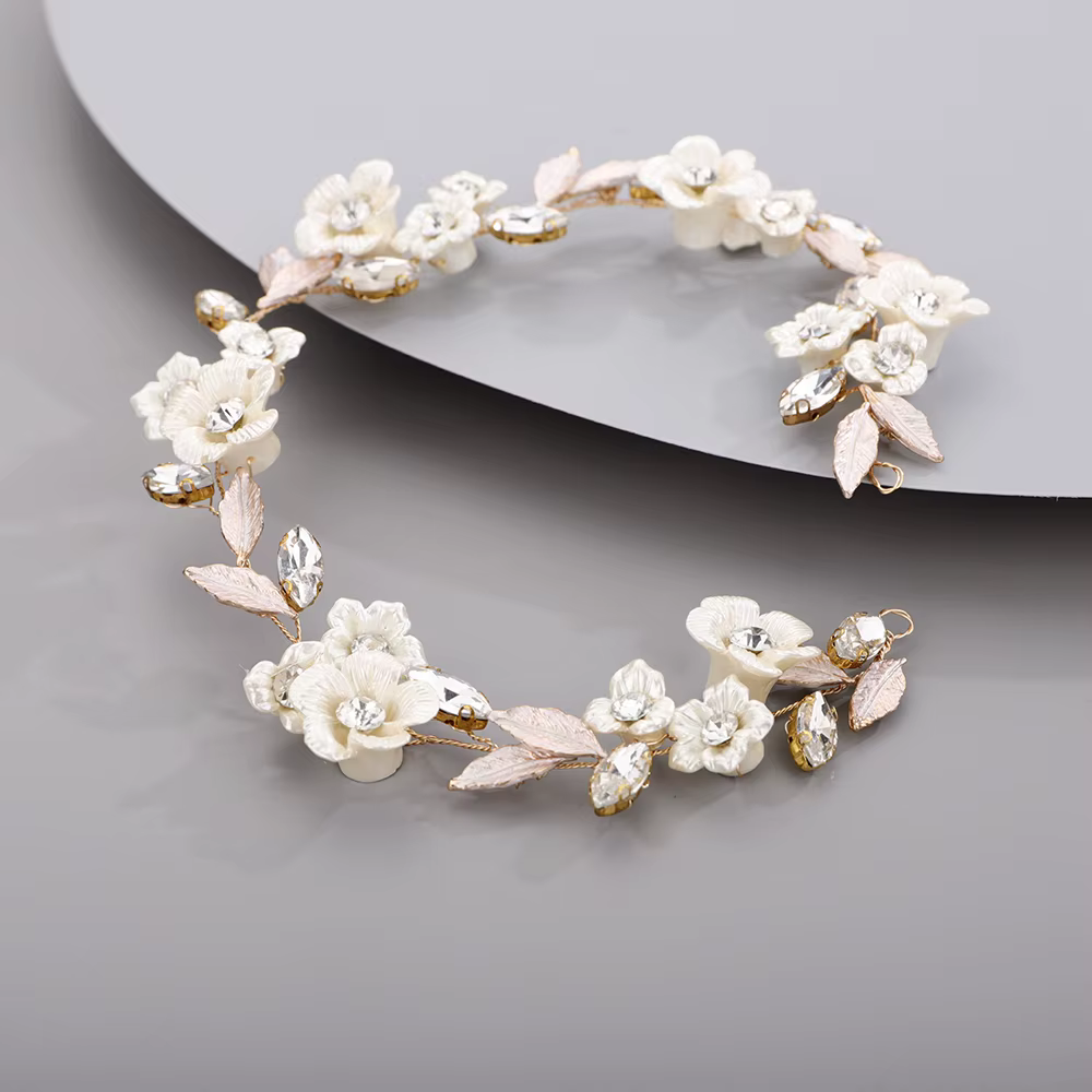 Bijoux de tête de mariage pour patients, accessoires pour cheveux, bandeau de sauna en cuir chevelu,
