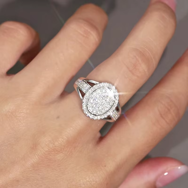 Bagues en diamant Zircon pour femmes, bijoux en argent S925, bagues en Zircon pour fiançailles, bagu