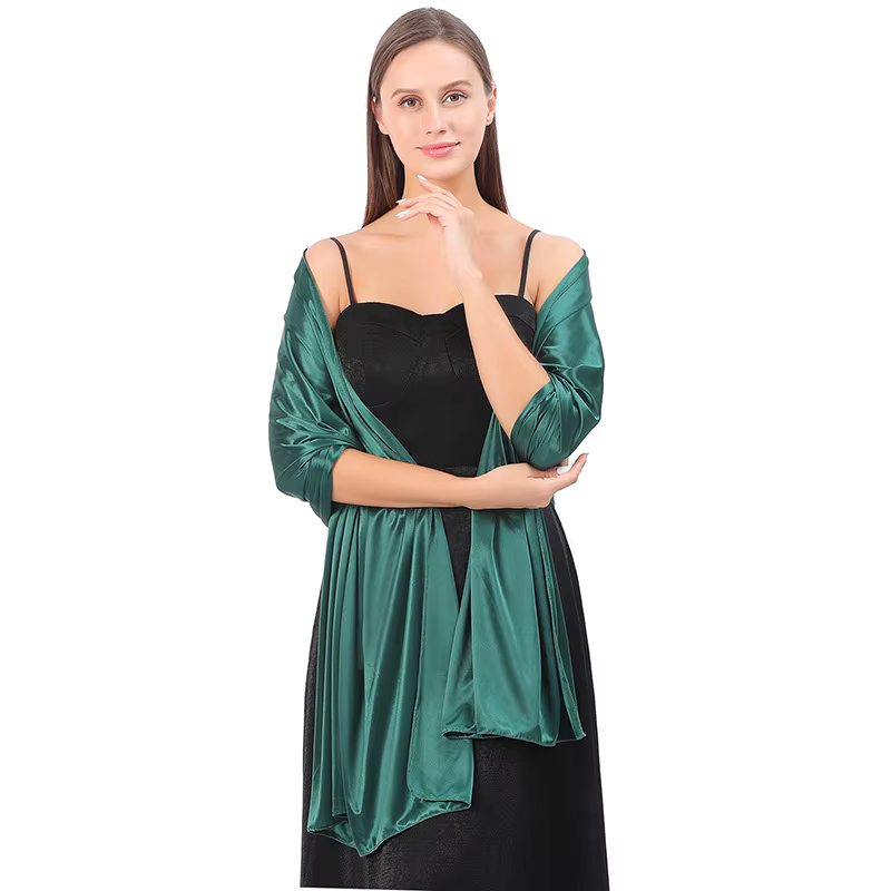 Robe de Soirée Élégante et Soyeuse pour Femme, Châle de ixde Mariage, Demoiselle d'Honneur, Capes de