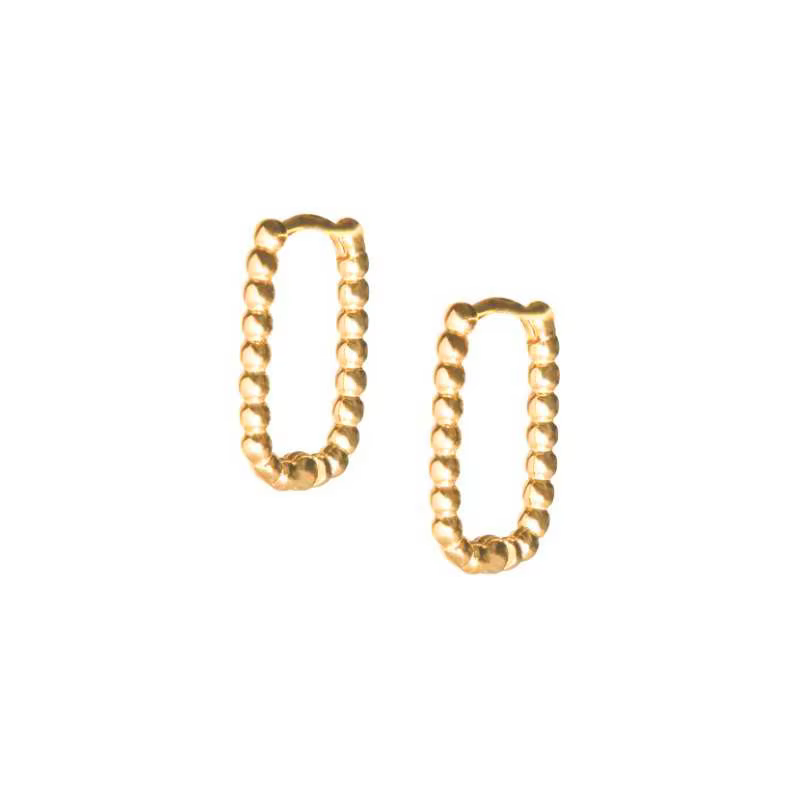 ROGHTS-Boucles d'Oreilles Rondes et Rectangulaires en Argent Sterling 925, Bijoux Insolites avec Per