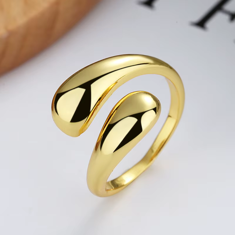 Ensemble de bijoux de luxe en forme de larme en argent Sterling 925 pour femmes, bague Simple, colli