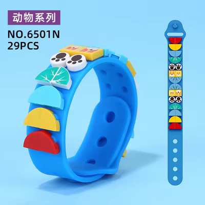 DOTS Go Team bricolage bloc de construction jouets 41900 Bracelet en Silicone dessin animé Compatibl