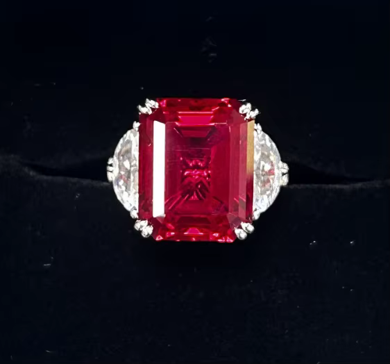 WUIHA 925 argent Sterling 13*16 MM saphir émeraude rubis diamants à haute teneur en carbone pierres 