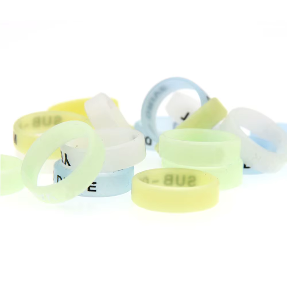 Anneau de protection fluorescent en silicone pour canne à pêche 13mm 22mm, anneau antidérapant pour 