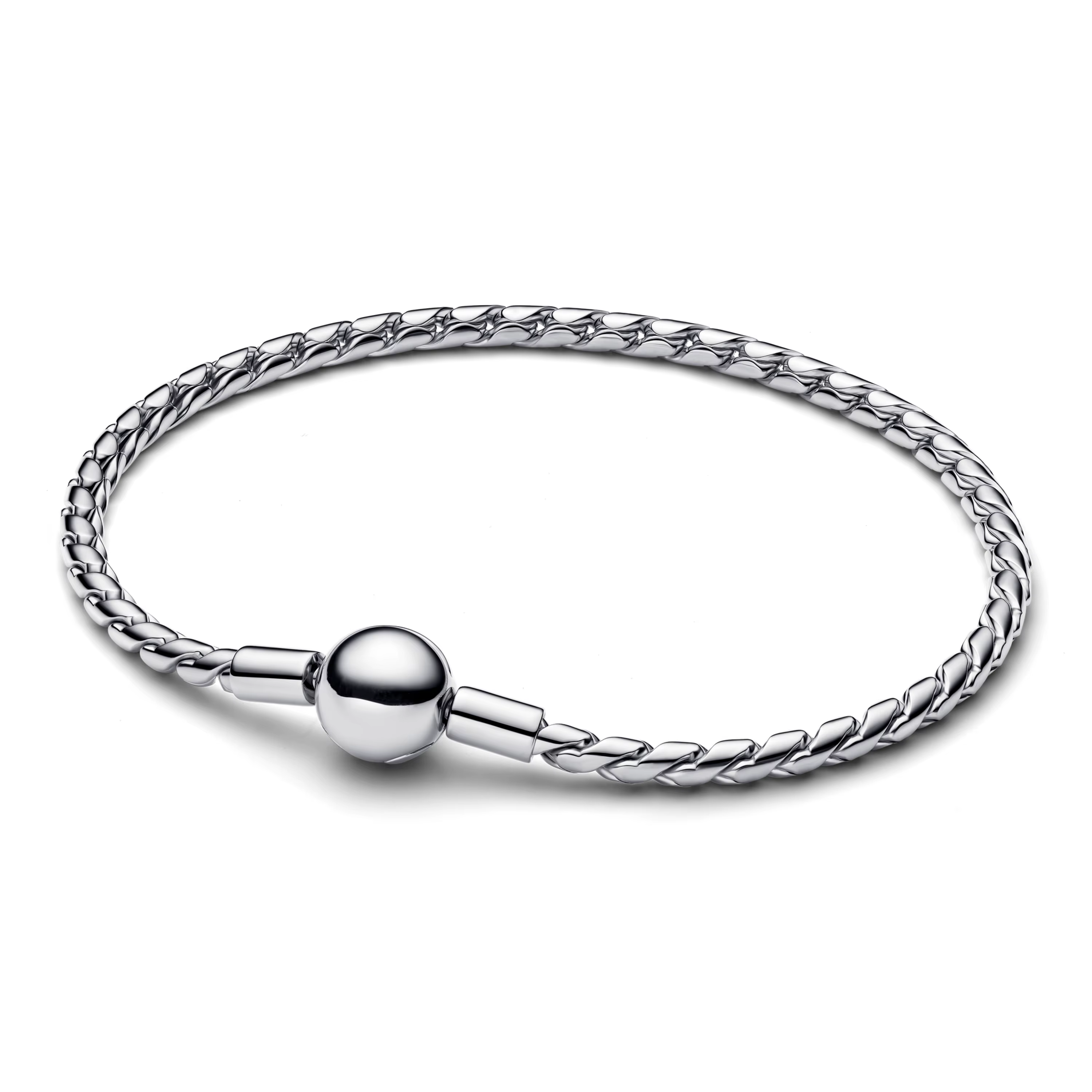 Bracelet en argent sterling 925% de luxe, maille tubulaire ronde en forme de cœur, serti de zircons,