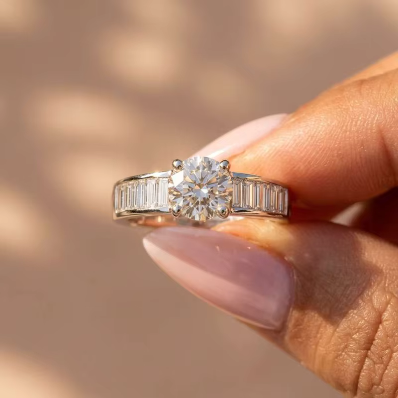 Bague de mariage exquise en argent sterling 925 avec zircone pour femme, élégante, pour demande en m