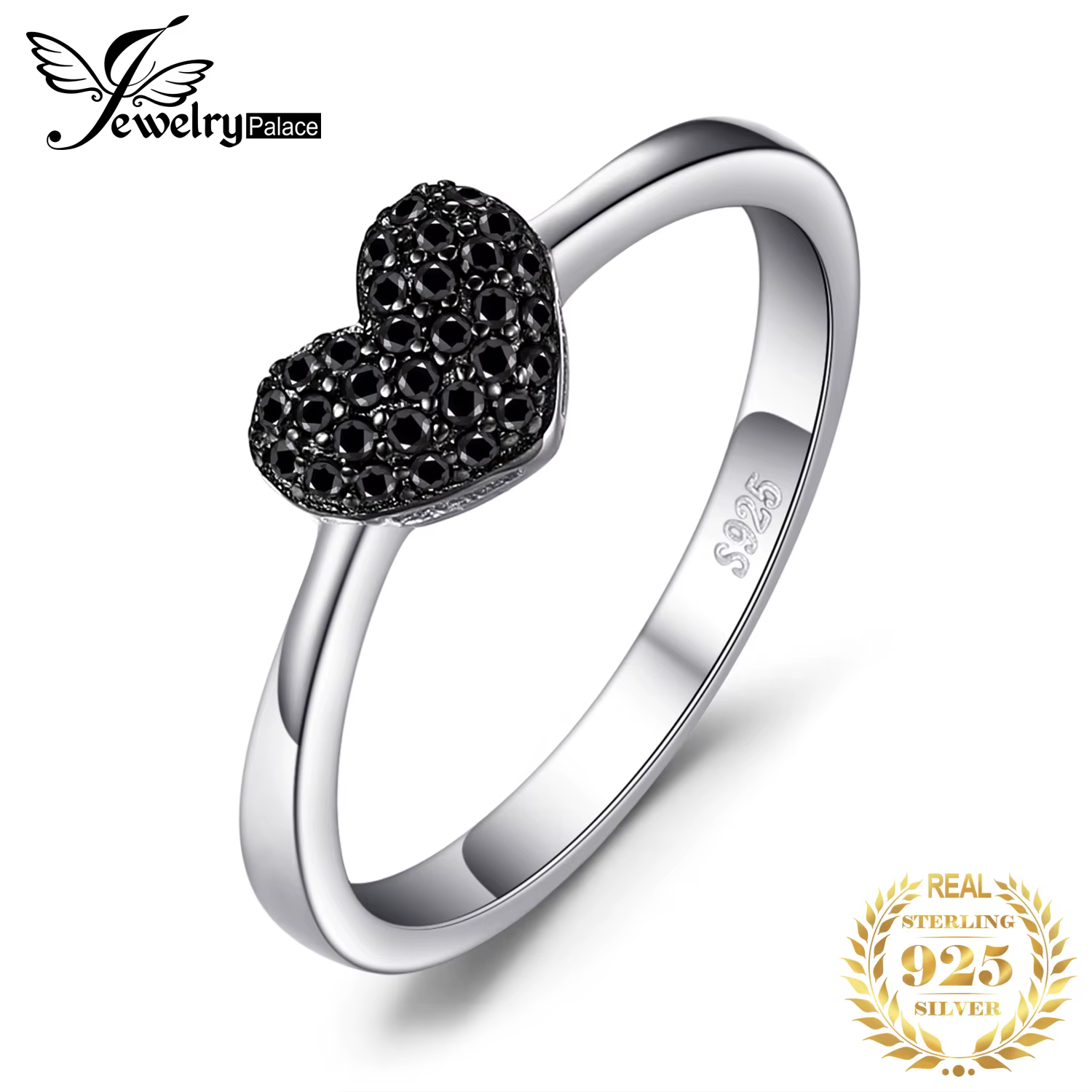 JewelryPalace – bague d'amour en forme de cœur en argent Sterling 925 pour fille, jolie bague de pro