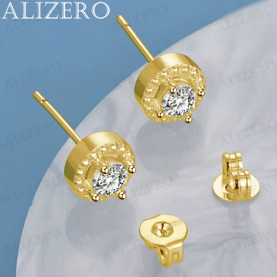 ALIZERO 18K or AAA Zircon boucles d'oreilles pour les femmes de mariage fiançailles fête bijoux cade
