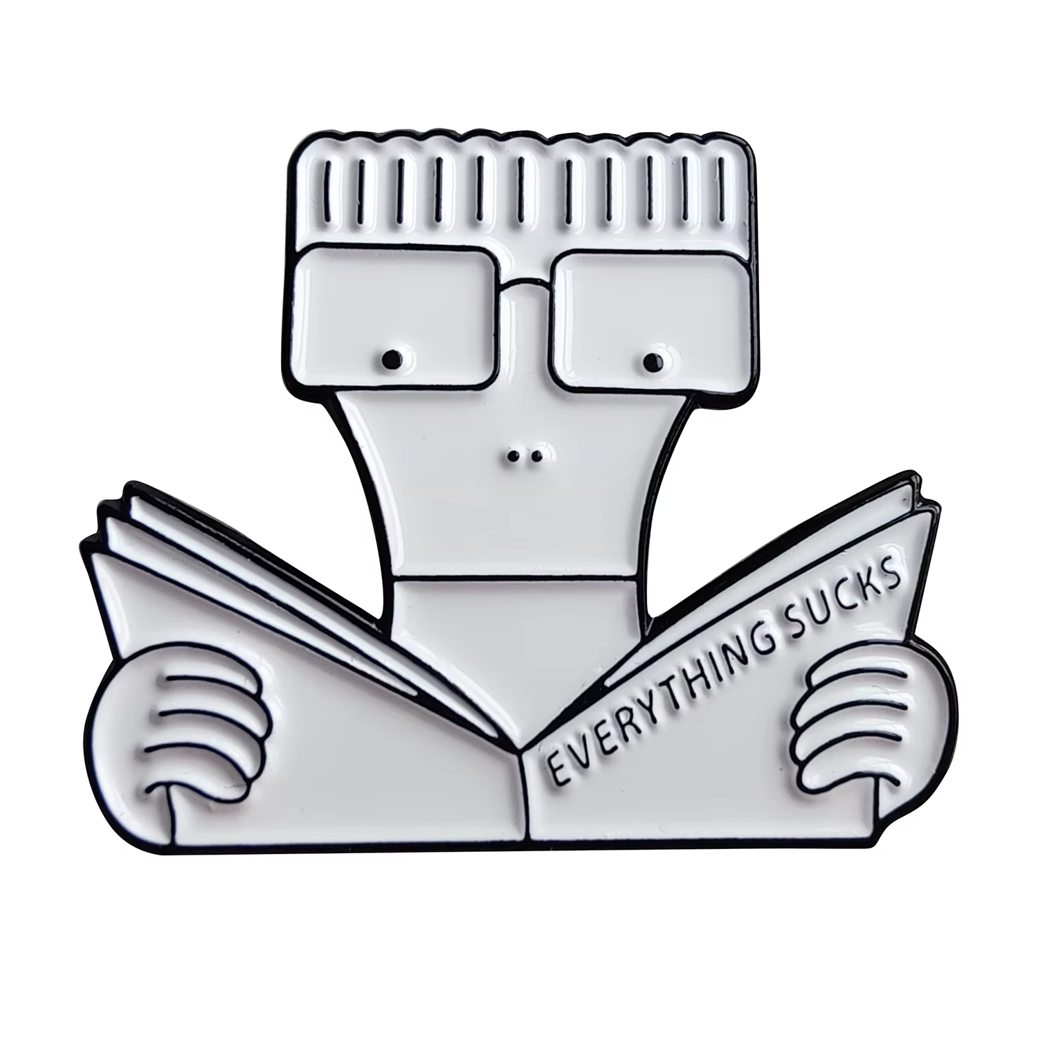 DescmotMilo Goes to imprimés Punk Rock Émail Pin, Revers Brooch, Metal Danemark ge Jewelry Accessary