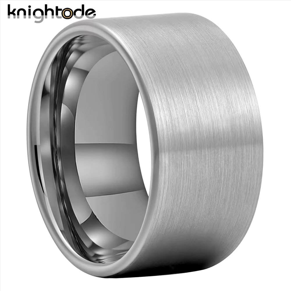 Bagues en carbure de tungstène de 10 mm et 12 mm de largeur, style « Big Thumb », pour hommes, bijou