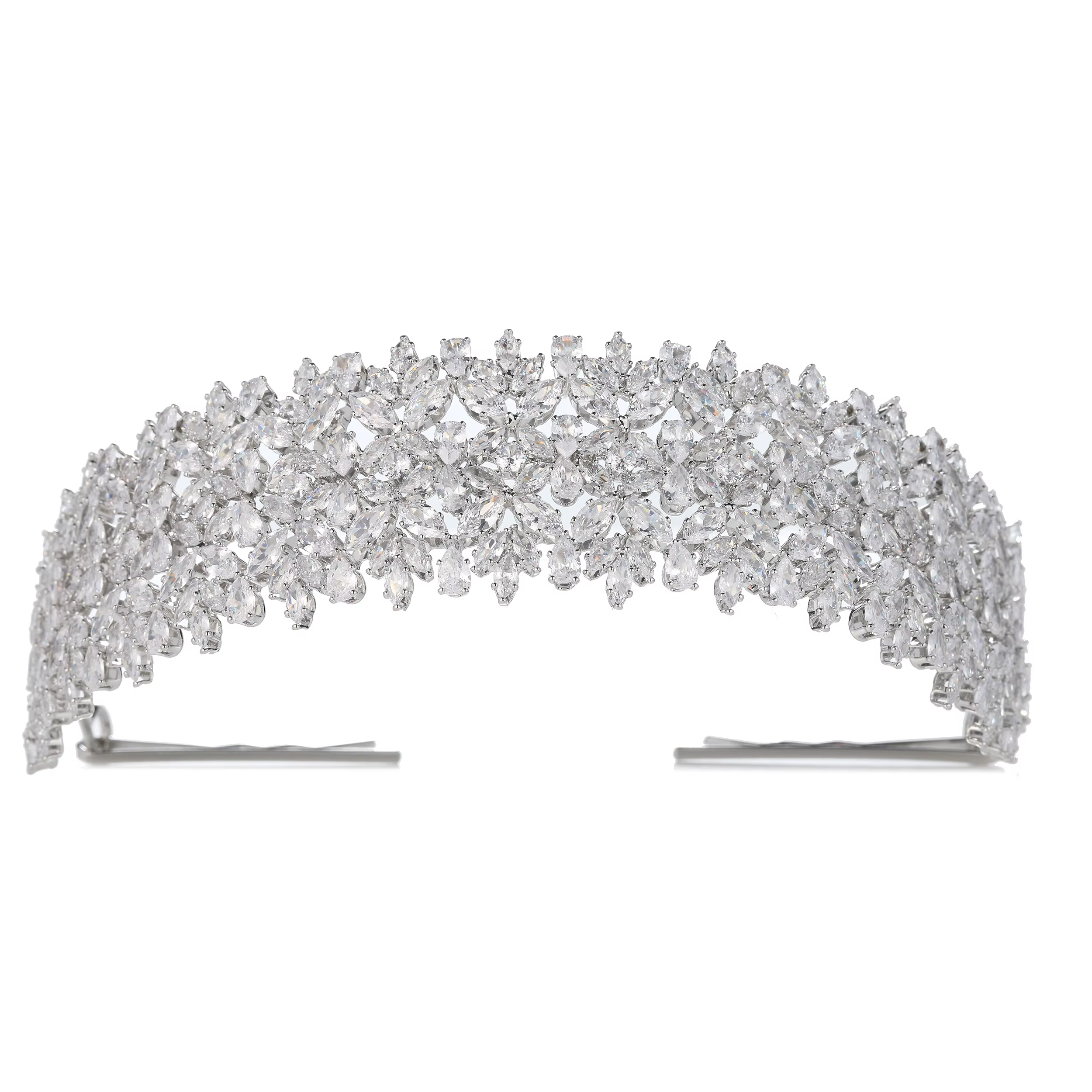 HADIYANA-Diadèmes Cubiques et Couronne à la Mode pour Femme, Bijoux de Cheveux pour Patients, Access