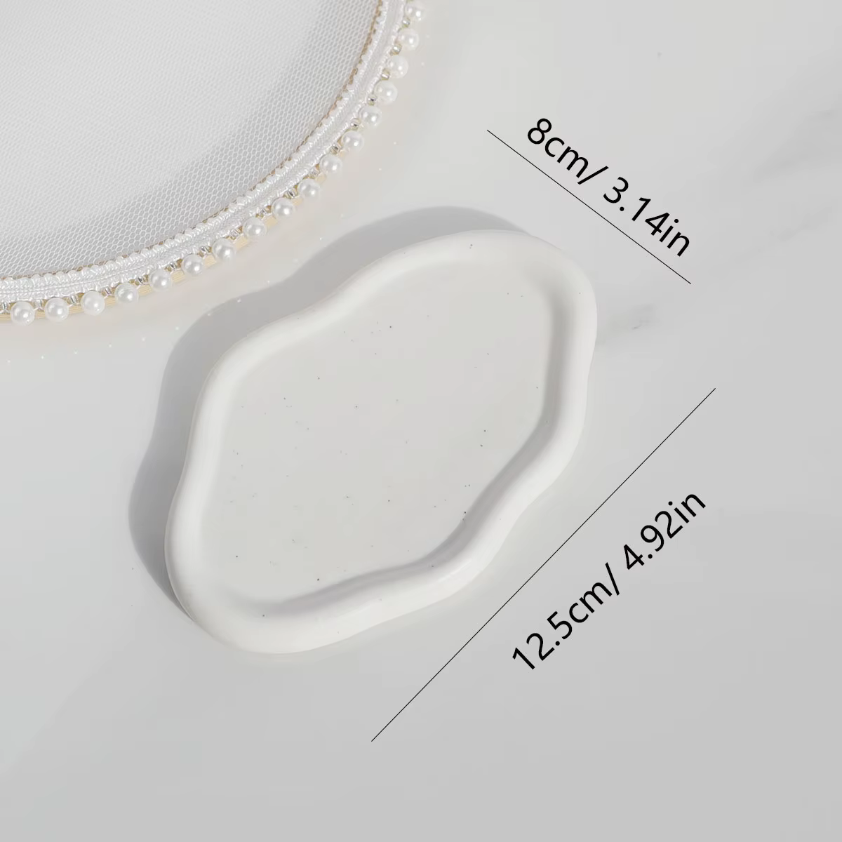 Plat à bijoux en céramique pour femmes, plateau à bijoux, plat à bibelots, plateau nuage, plateau à