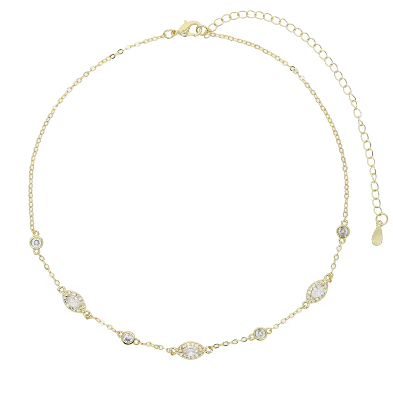 Bijoux de carillon pour femmes, micro pavé, géométrique, rond, Marquise, CZ, Charm, Link Station, JO