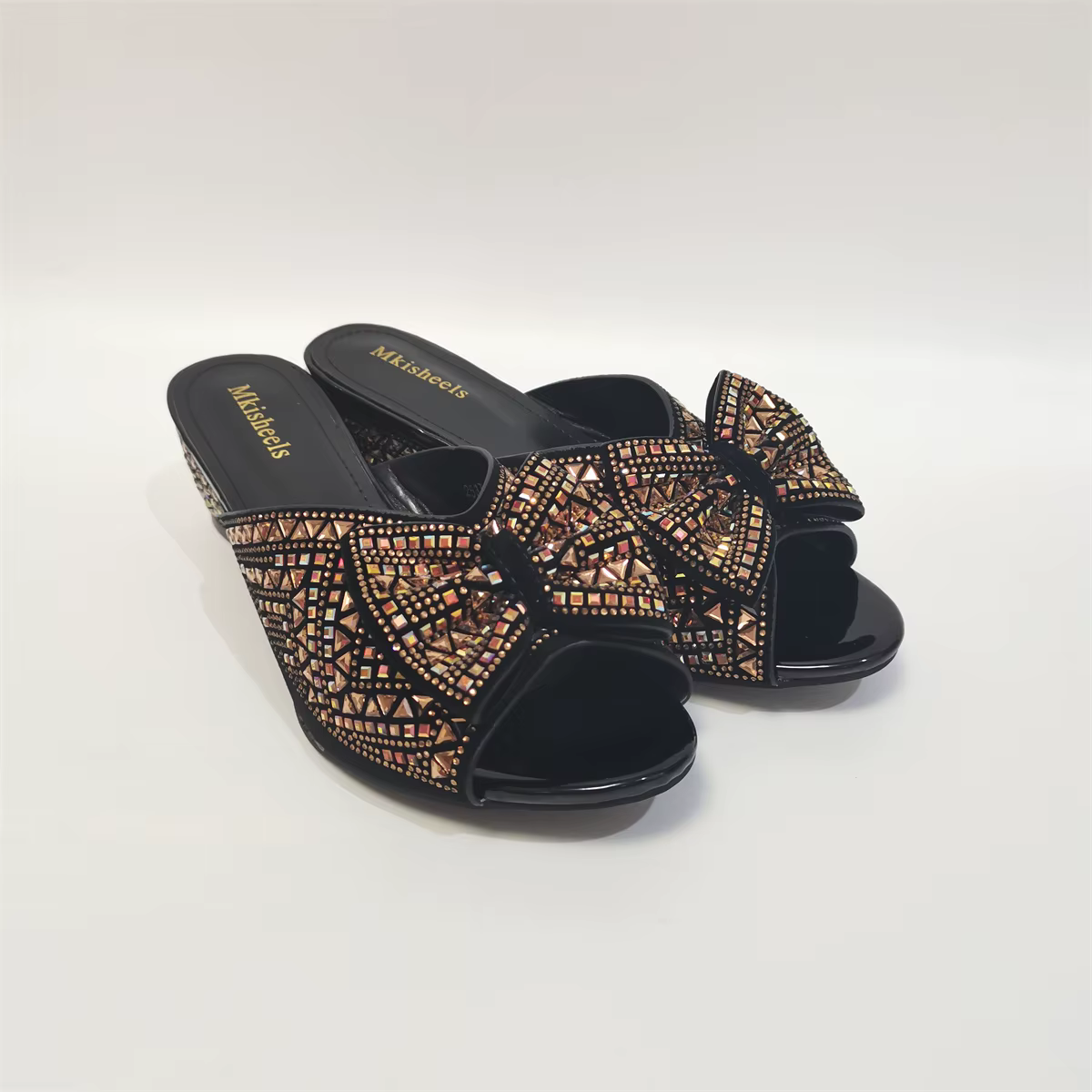 Chaussures de Mariage Africaines pour Femme, Escarpins Décorés de Strass, à la Mode, pour ix, Derniè