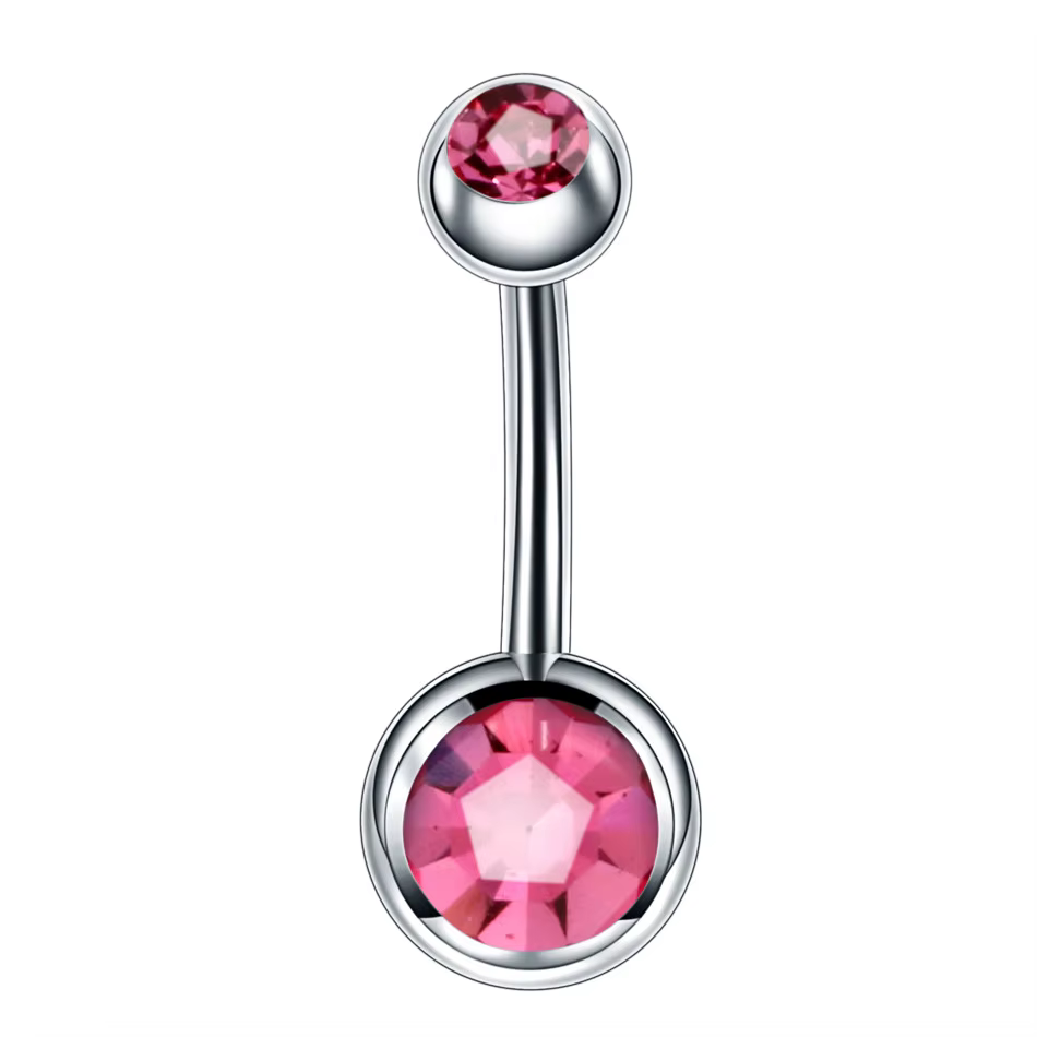 Anneau de Nombril en forme de cœur, ornement goutte d'eau 14G, Piercing de Nombril, pendentif d'halt