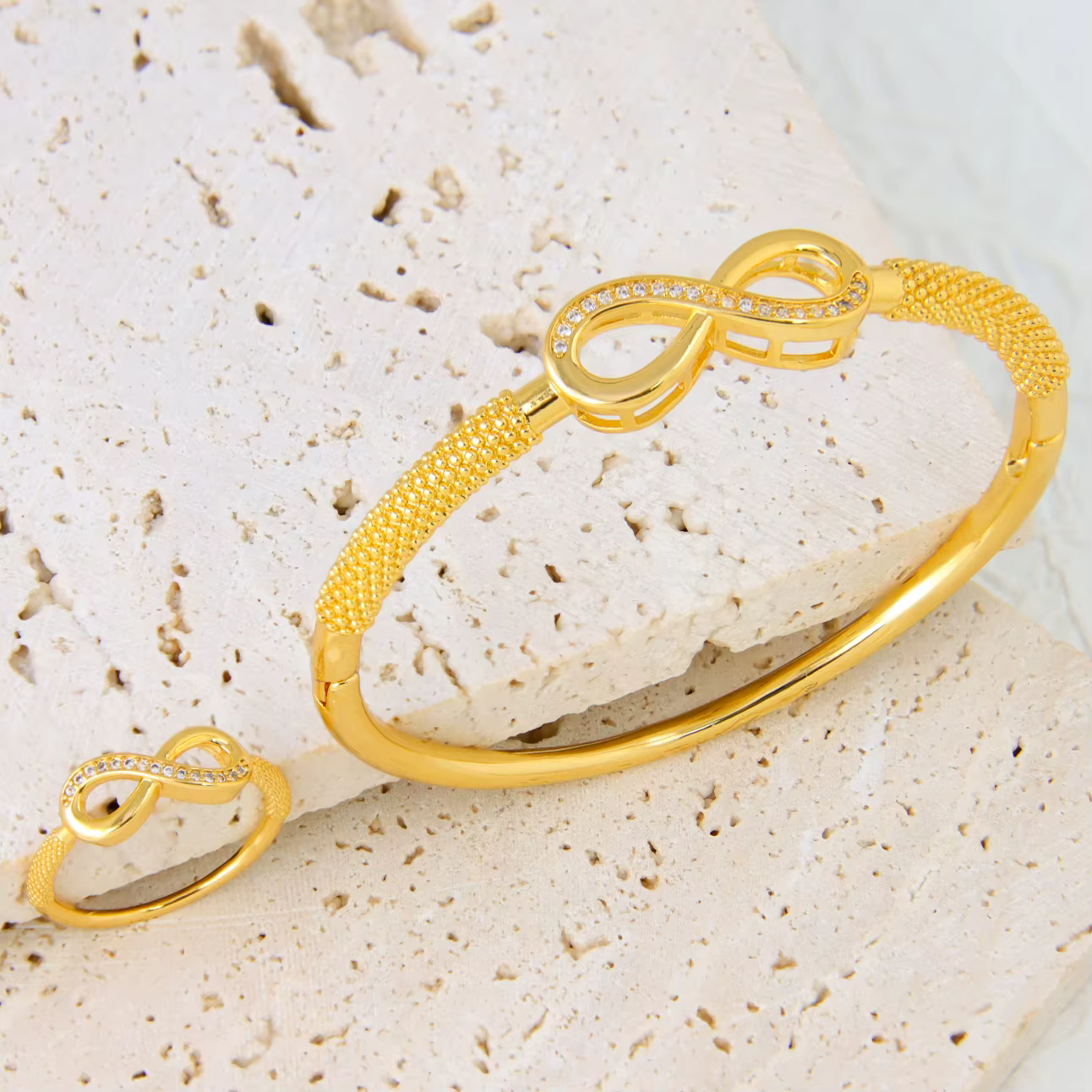 Ensemble de bijoux de mariage en or de dubaï de luxe, plaqué or 21 carats, bracelets d'ouverture Vin
