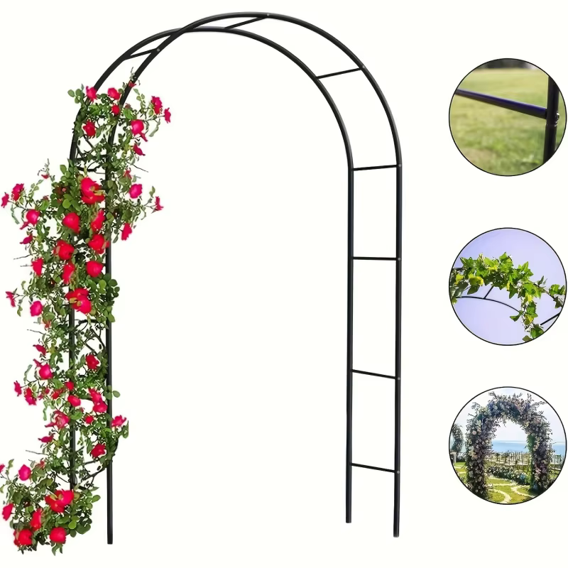 Arche de jardin en métal avec cadre en acier rapide, arche de mariage, escalade de pelouse, style go