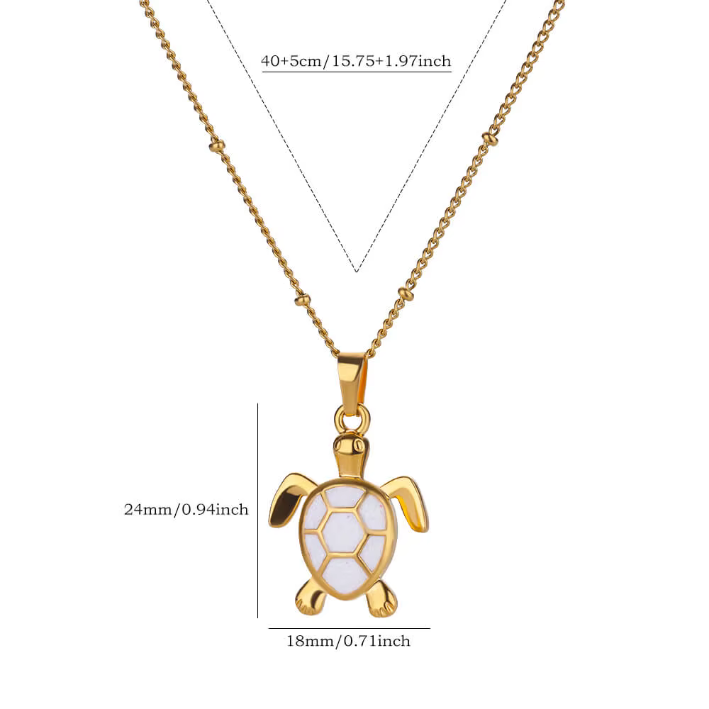 Collier pendentif tortue pour femme, collier de plage d'été, collier à breloques pour femme, chaîne