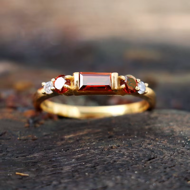 Huitan – bague fine pour femmes, accessoires polyvalents pour fête et quotidien, couleur or incrusté