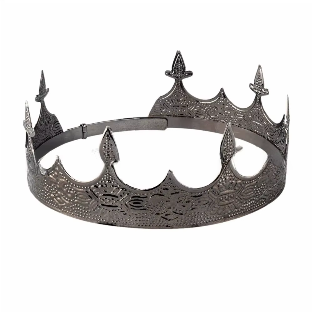 Couronne de prince occidental, bandeau de sauna, diadèmes ronds, ornements simples, couronne de roi,