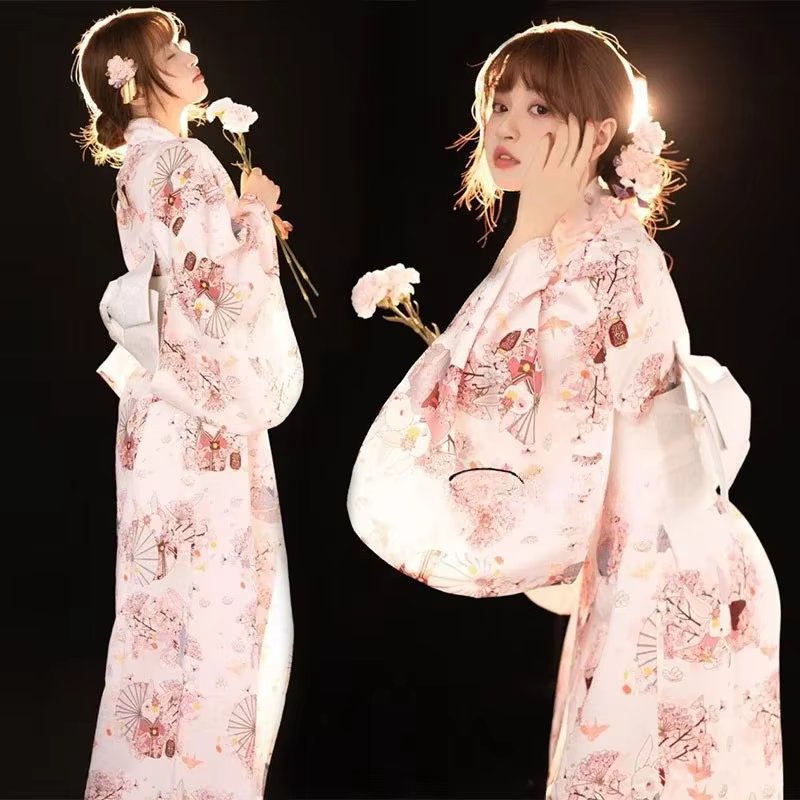 Kimono japonais 2026 pour femme, robe formelle traditionnelle japonaise Yukata, robe de photographie