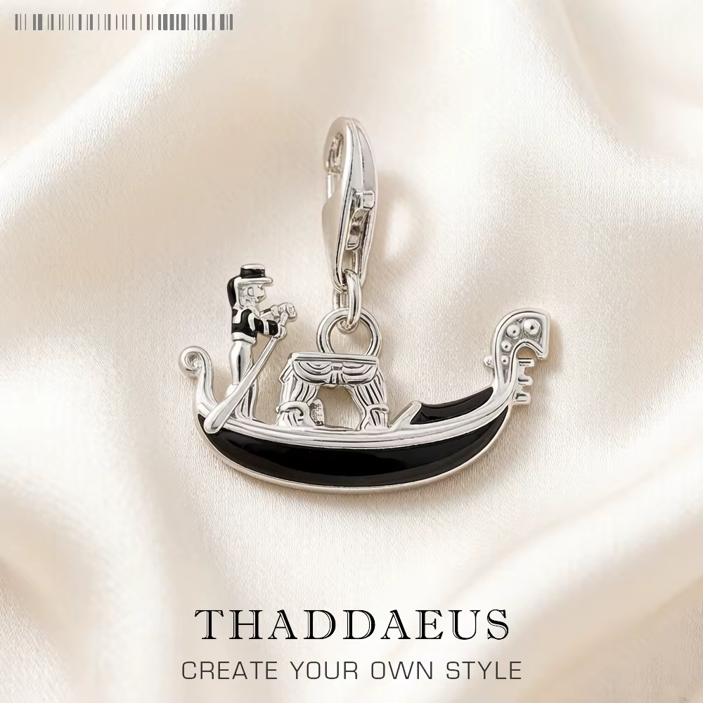 Pendentif à breloque en argent Sterling 925, gondole de venise, accessoires européens, bonnes bijoux