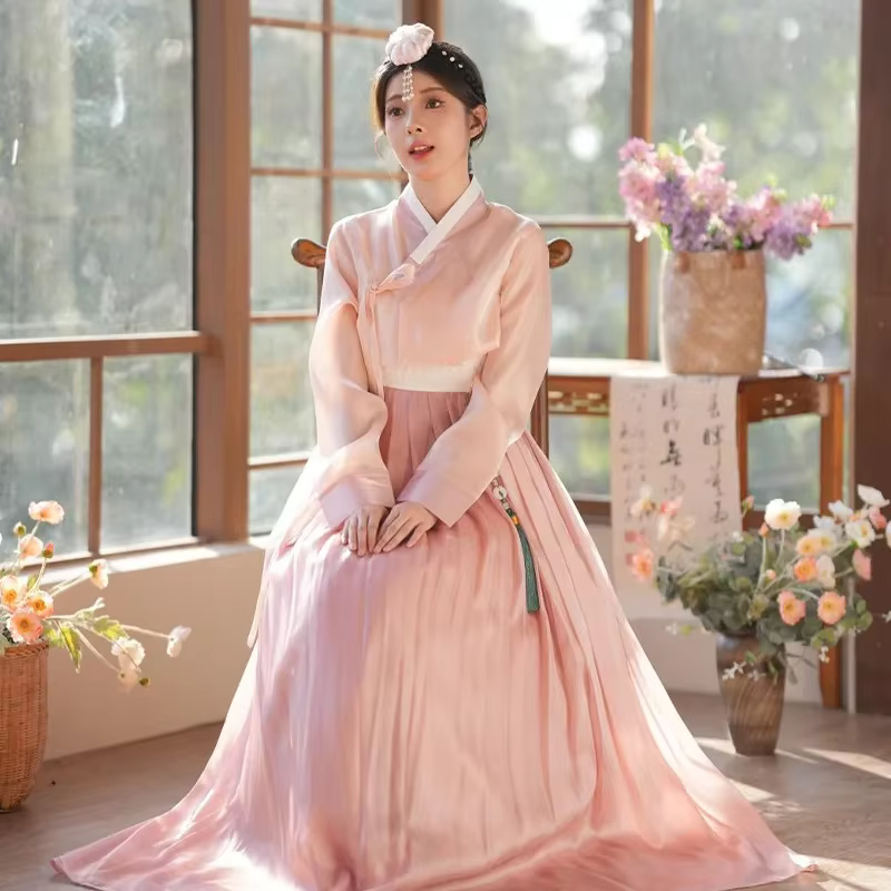 Robe Hanbok Coréenne Traditionnelle Ancienne pour Femme, Costume de Scène, Tenue de Palais, Vêtement