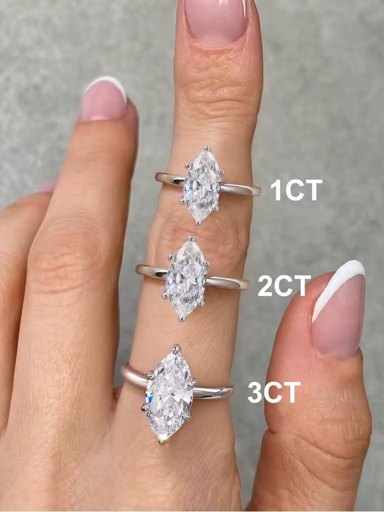 Larmor – bague classique en argent Sterling 925 pour femmes, 1-3 carats, en Zircon, pour fiançailles