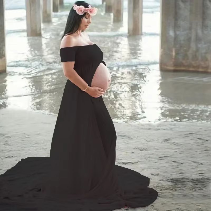 Robes d'alter pour séance photo, accessoires de photographie moins solides, robe maxi simple de gros