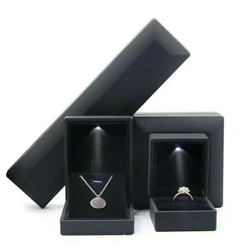 Boîte à matiques de luxe peinte avec lumière LED, étui à matiques de mariage, boîte-cadeau, rangemen