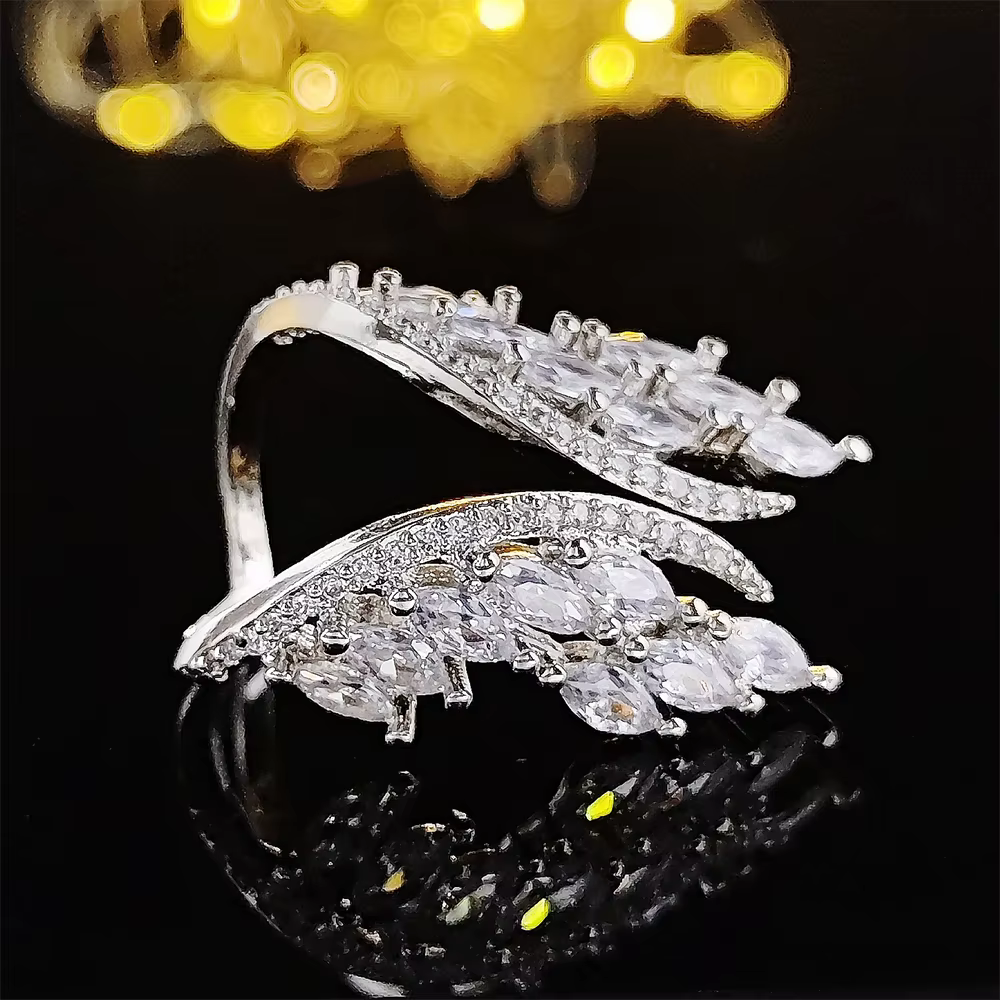 Nouveautés 2026 : Bague tendance en argent couleur marquise, design de créateur, Dubaï, pour fille, 